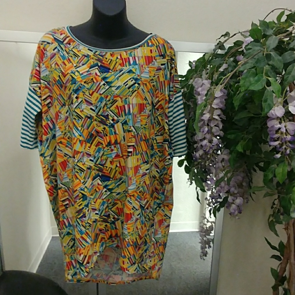 LulaRoe Multicolored Printed Irma Top